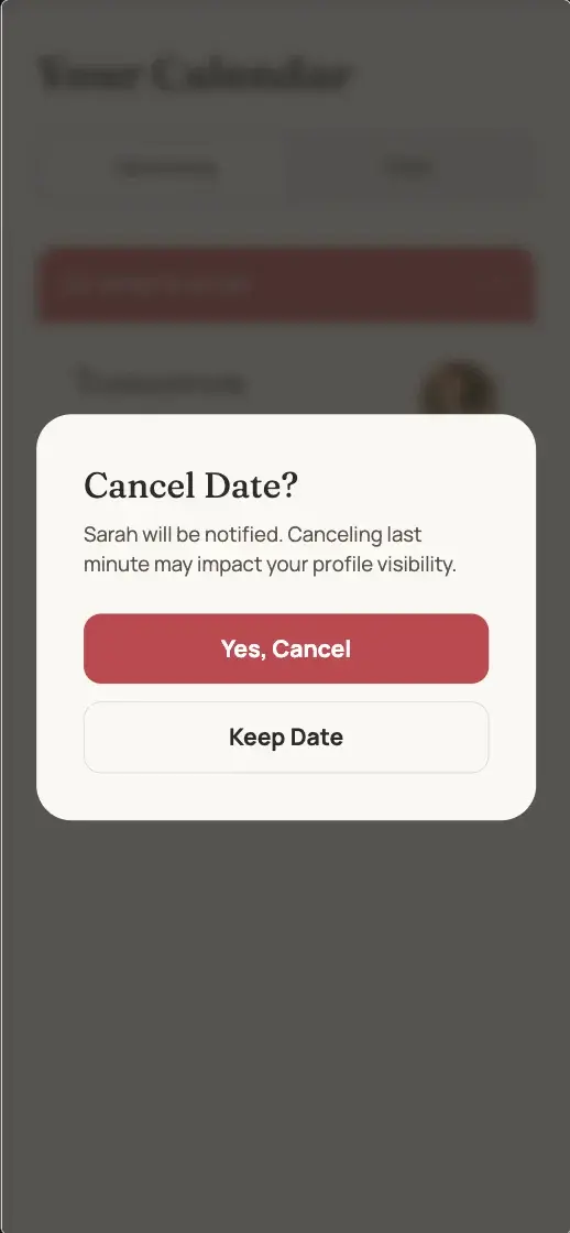 Soon - Cancel Confirmation
