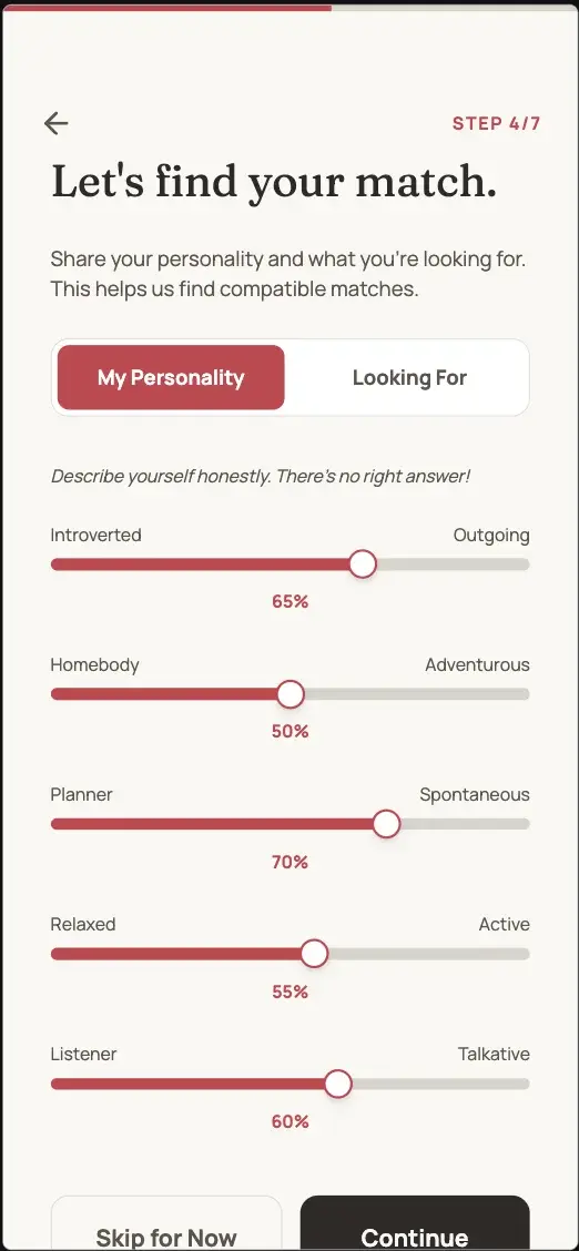 Soon - Step 4: Personality Traits