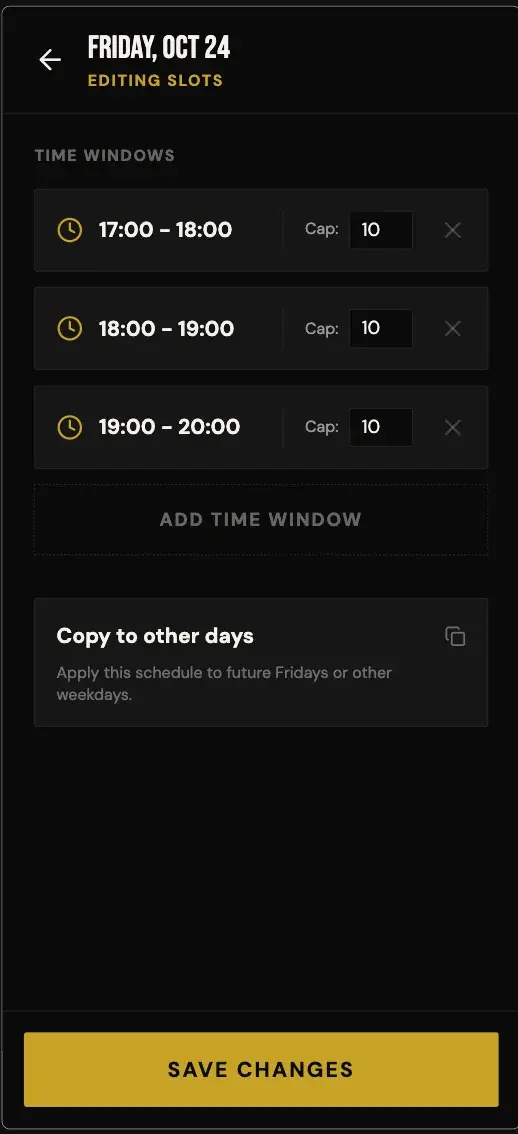 Off Menu - Day Details Expanded
