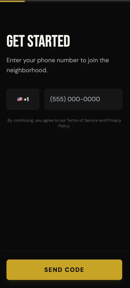 Off Menu - Phone Number Input