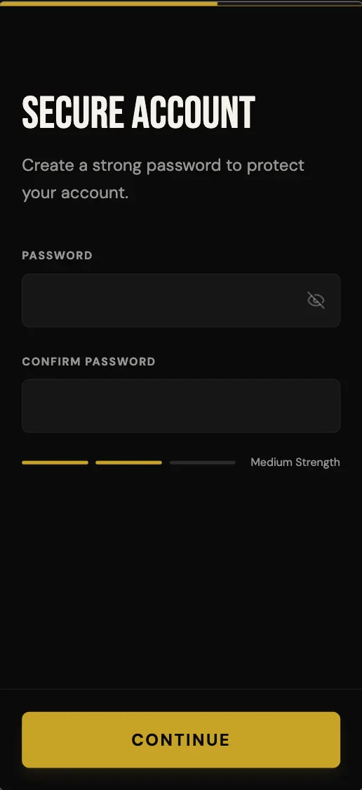 Off Menu - Password Creation