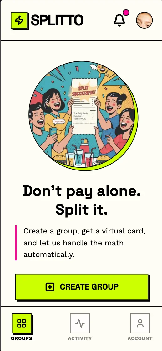 Splitto - Empty State